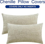CaliTime Throw Pillow Covers Decorative 16 X 26 Inches Pack of 2 Cozy Chenille - Image 6