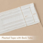 MIULEE Back Tab Beige Curtains 96 Inch Long 2 Panels Set - Image 4