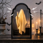 20" Haunted Ghost Mirror with LED Lights & Scary Voice Changer