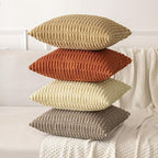 MIULEE Pack of 2 Corduroy Decorative Throw Pillow Covers 18x18 Inch Soft Boho - Image 5