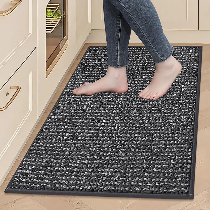 BEQHAUSE Kitchen Rugs 24"x36", Non-Slip Kitchen Mats by BEQHAUSE