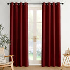 NICETOWN Room Darkening Draperies Curtains Panels, 2 Panels Burgundy Red W52 x by NICETOWN
