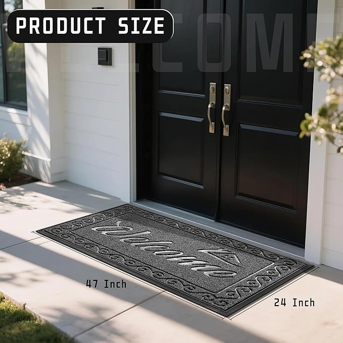 Yimobra Welcome Mat, Heavy Duty Sturdy Door Mats - Image 2