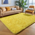 ONASAR Yellow Area Rugs for Bedroom Living Room, Fluffy 4x6 Indoor Bedside - Image 8
