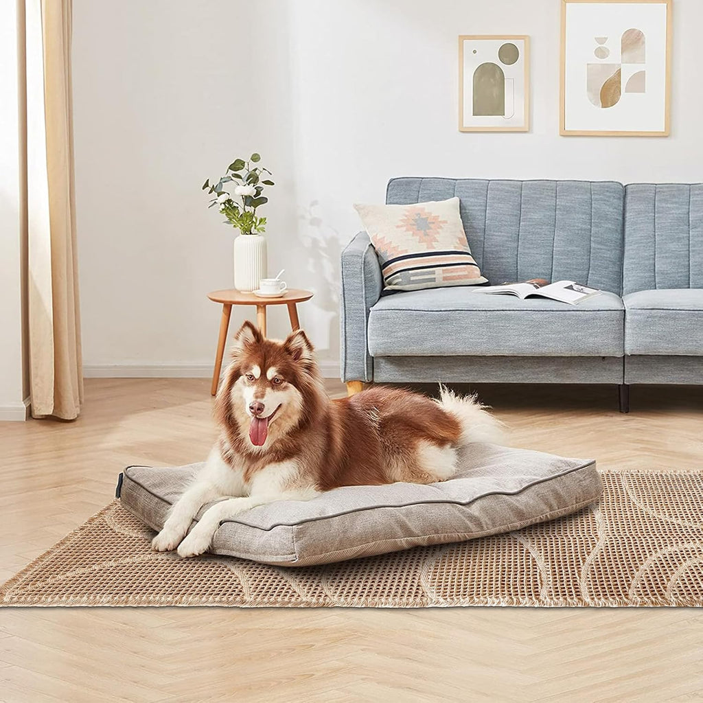 ZALL Waffle Bath Mat Wavy Boho Non Slip Ultra Soft Bathroom Mat 24"x72" Tan