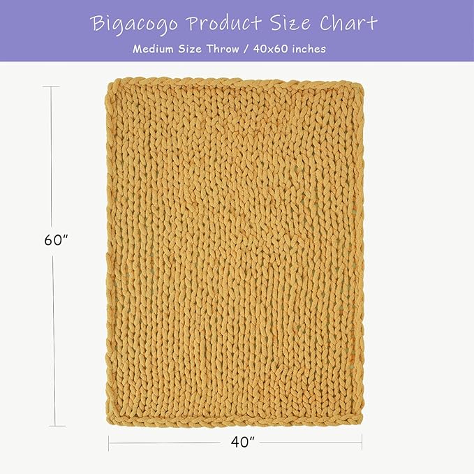Bigacogo Chunky Knit Throw Blanket - Image 2