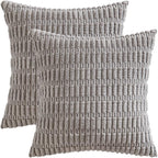 MIULEE Pack of 2 Corduroy Decorative Throw Pillow Covers 16x16 Inch Soft Boho - Image 6