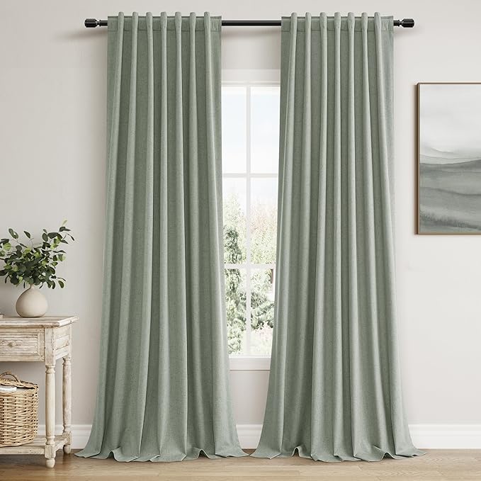 Guken 100% Blackout Curtains 96 Inch Length 2 Panels Set by Guken