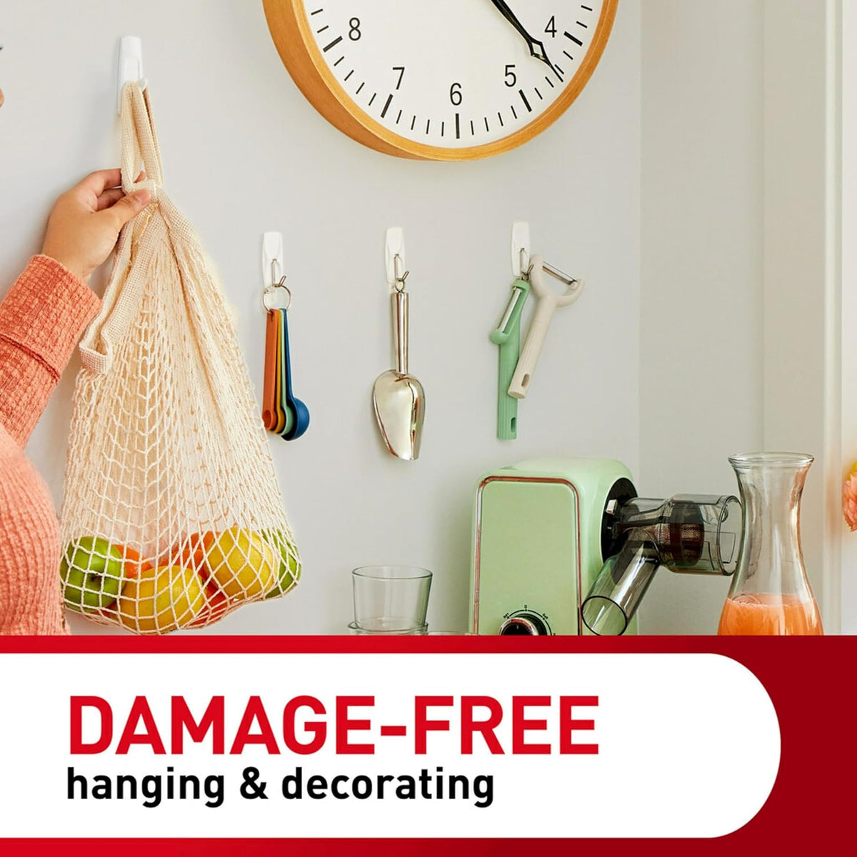 Command Large White Hooks, 14 Hooks, 16 Strips