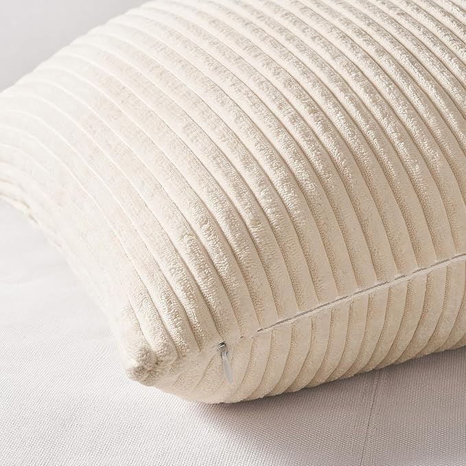 Topfinel 4 Packs Neutral Decorative Throw Pillows Covers 20x20 Inch - Image 2