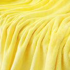 JIAHANNHA Fleece Blanket Queen Size Yellow 90 by 90 Inches Throw Blankets - Image 6