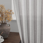 Nanspring Grey Linen Curtains 120 Inch Extra Long - Image 2