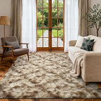 4x6 Ft Shag Area Rug for Bedroom Living Room, Tie-Dyed Ultra Soft Fluffy Furry by Cuzwlovita