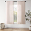 Nanspring Natural White Linen Curtains 63 Inch Length by Nanspring
