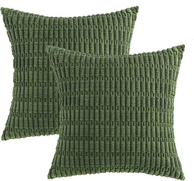 MIULEE Pack of 2 Spring Corduroy Decorative Throw Pillow Covers 20x20 Inch Soft - Image 6