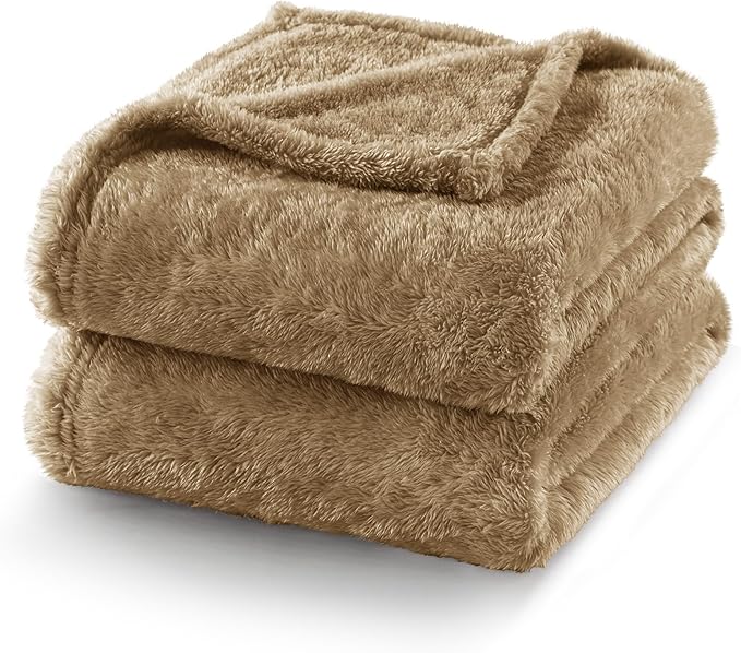 Exclusivo Mezcla Plush Fuzzy Fleece Bed Blanket Queen Size, Super Soft - Image 7