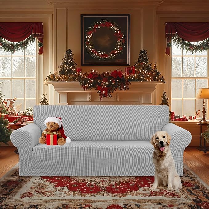KEKUOU Stretch Oversized Sofa Slipcover 1 Piece Couch Sofa Cover Furniture - Image 2