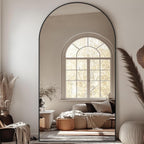 Antok 58" x21” Arched Full Length Mirror with Stand, Floor Mirror, Gold