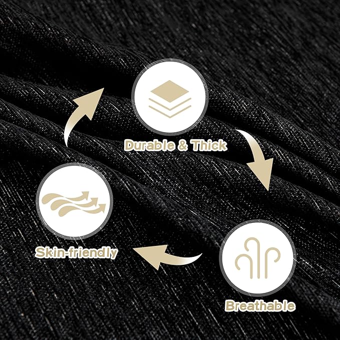 MYSKY HOME Black Chenille Sofa Slipcover Couch Covers - Image 8