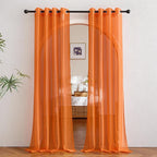 NICETOWN Orange Sheer Window Curtains by NICETOWN