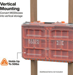 KLEIN TOOLS 54879MB MODbox Wall and Floor Mount, Modular Mounting Bracket Toolboxes, Compact and Full-Size Box Support, Vertical or Horizontal Installation, Durable Steel Organizer
