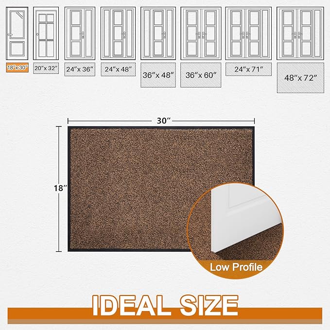 Mibao Front Door Mat, Dirt Trapper Welcome Mat - Image 2