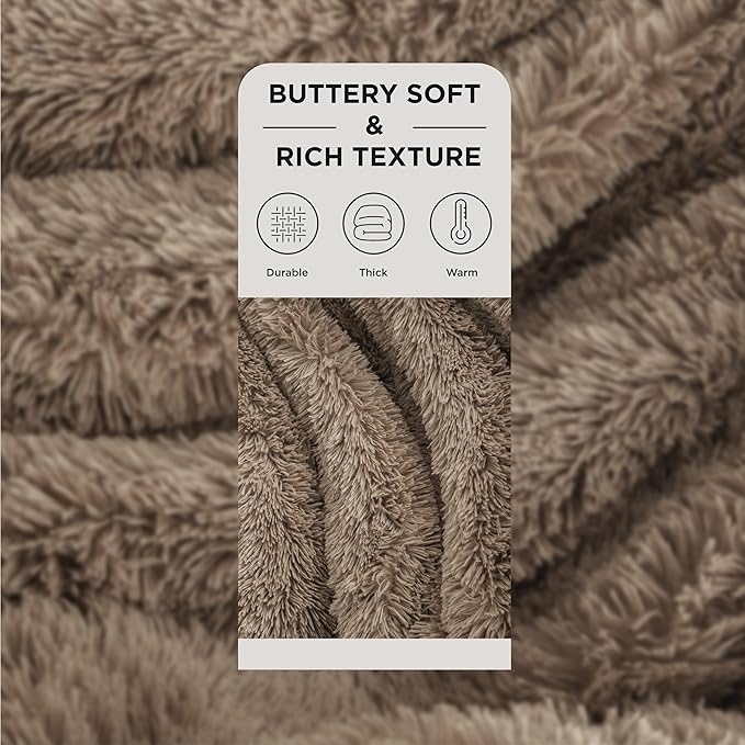 Bedsure GentleSoft Fuzzy Sherpa Faux Fur Twin Blanket, Soft Fleece Plush Warm - Image 2