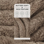 Bedsure GentleSoft Fluffy Light Chocolate Brown Throw Blanket, Soft Fuzzy - Image 2