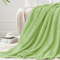 BEDELITE Fleece Blanket Twin Size – 3D Ribbed Jacquard Soft and Warm Decorative by BEDELITE