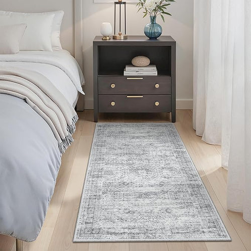 2x4 Washable Rugs for Kitchen, Powder Room Small Area Rug Non-Slip Vintage Low - Image 2