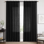 Nanspring Linen Curtains 84 Inch Length by Nanspring