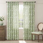jinchan Linen Floral Curtains for Living Room by JINCHAN