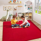 Amearea 4x4 Square Area Rugs for Bedroom Living Room, Modern Red Thickened - Image 6