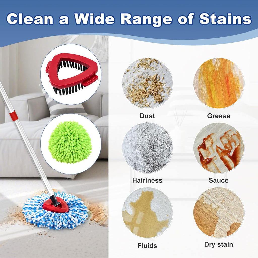 9PCS Mop Heads for O-Cedar RinseClean 2 Tank Spin Mop System