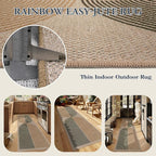 Lahome Enfys Modern Rainbow Easy Jute Rug, 2x8 Hallway Runner Washable Rugs - Image 4