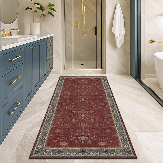 2x6 Turkish Kitchen Runner Rugs Non Skid Washable - Image 3