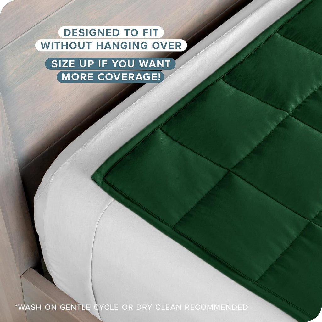 Bare Home Cotton Weighted Blanket (Forest Green, 40"x60" 7lbs)