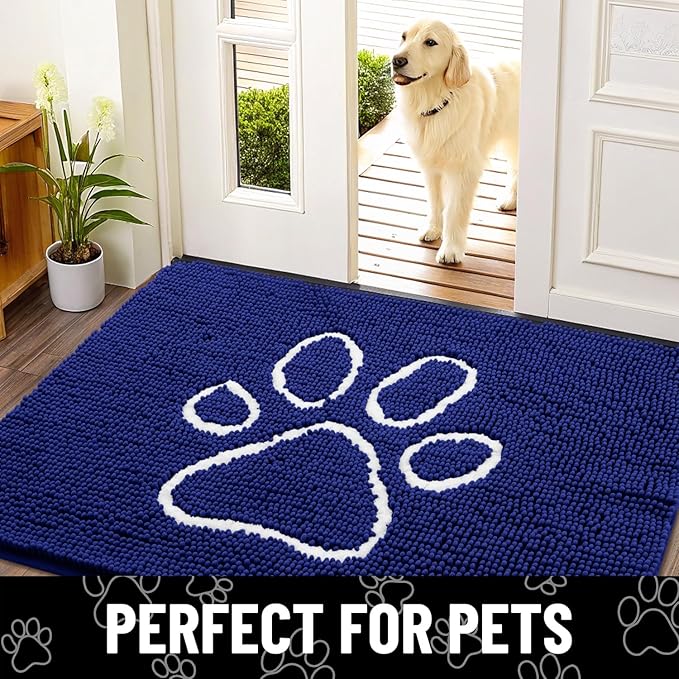 Smiry Dog Door Mat for Muddy Paws, Absorbent Dirt Trapper Non Slip Quick Dry - Image 7
