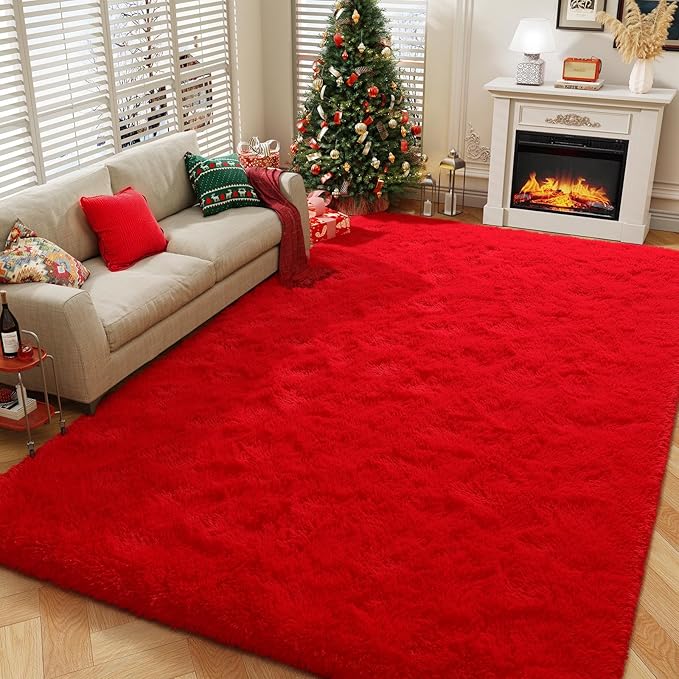 Amearea Shag Fluffy Area Rug for Bedroom Girls Living Room, Extra Soft and - Image 2