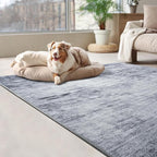 Toneed Abstract Area Rug Modern Washable Rug Soft Non Slip Rug Low Pile - Image 2