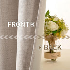 MIULEE 100% Blackout Linen Textured Curtains - Image 7