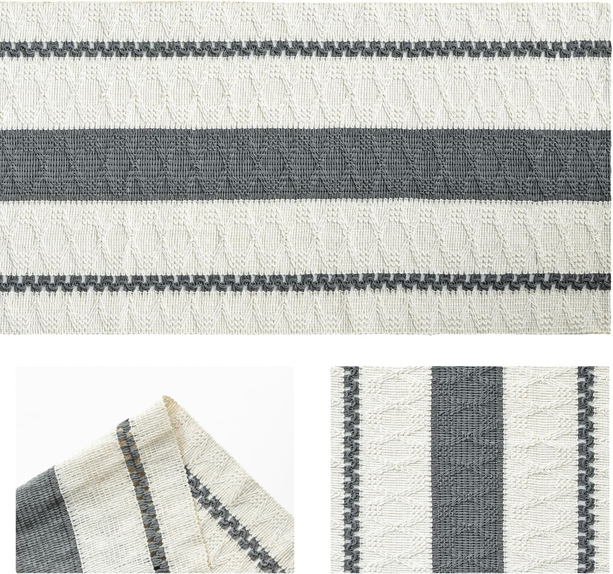 Artoid Mode Dark Green Rustic Woven Table Runner 12x72 Inch