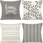 YCOLL Pillow Covers 18x18 Set of 4，Modern Sofa Throw Pillow Cover, Decorative by PillowCoversExpert