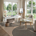 Lahome Enfys Modern Rainbow Easy Jute 9x12 Rug, Large Outdoor Patio Rug - Image 7