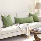 MIULEE Pack of 1 Spring Sage Green Long Body Lumbar Decorative Throw Pillow - Image 4