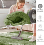 OLANLY 2x3 Machine Washable Small Bedside Rug, Soft Fluffy Shaggy Entryway - Image 2
