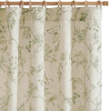 jinchan Floral Curtains Lined Linen Blend Curtain by JINCHAN