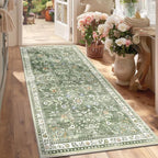 Yamaziot Washable Runner Rug 3x6 – Floral Non Slip Boho Hallway Runner Rug by Yamaziot