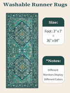 SERISSA Boho Kitchen Runner Rug, 3x7 Washable Non-Slip Runner Rug - Image 6