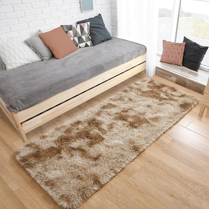 Tepook Fluffy Runner Rugs for Bedroom Aesthetic 2x6 Feet, Shag Soft Bedside Rug - Image 7